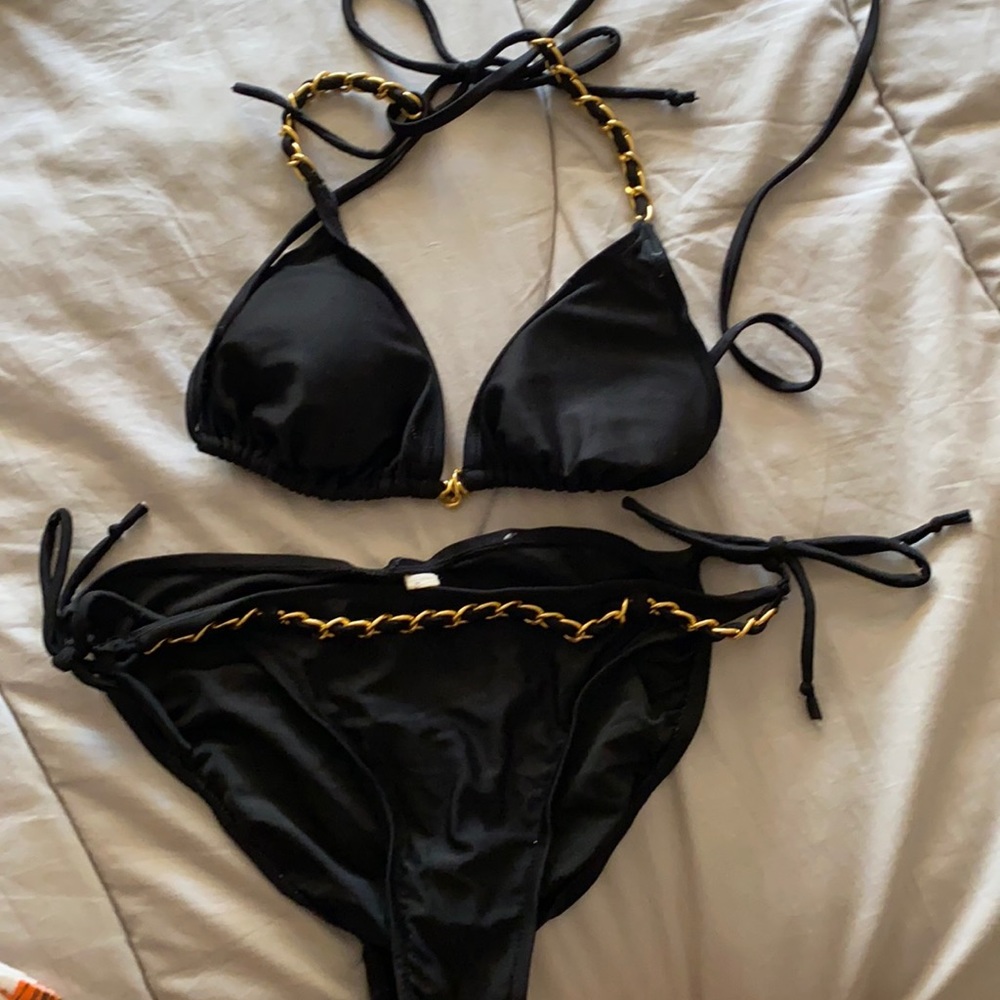 Gold/Black Bikini